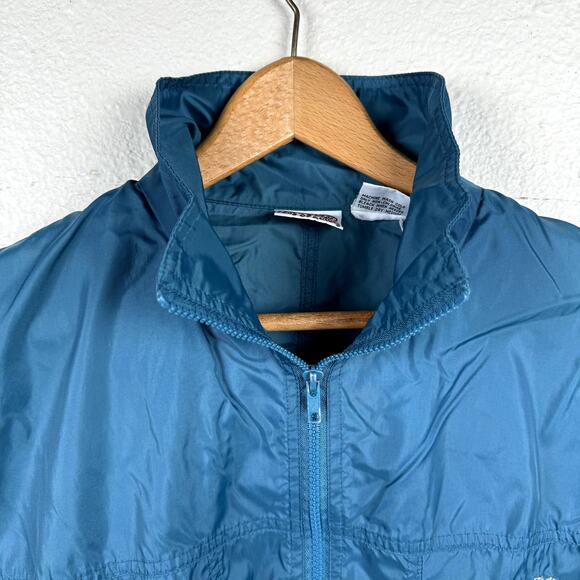 Vintage Ron Jon Surf Shop Jacket Size Small Blue Nylon Zip Up Windbreaker 90s - Picture 2 of 7